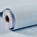 Haimin Grasscloth Wallpaper Textured 24in X 393in Fabric Contact Paper Light Blue Wall Paper Textured Linen Peel and Stick Self-Adhesive Thick Vinyl Embossed Film Wallpaper