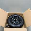 14.5" Wheelbarrow Tire, Fit 4.00/4.80-8, 3.50-8" Flat-free Solid Tire and Wheel with 5/8" Axle Bore Hole, 3-6" Centered Hub for Wheelbarrow Trolley Dolly Lawn Mover Go Kart Replacement