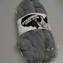 Luxury Fluffy Winter Car Steering Wheel Cover for Women Soft Warm Plush Cute Auto Accessories for Vehicle, Sedan, Universal, Fuzzy, Anti Slip, Gray, Standard Size, 14.75-15.15"