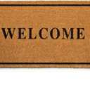PLUS Haven Coco Coir Door Mat with Heavy Duty Backing, Welcome Doormat, 17.5x30 Size, Easy to Clean Entry Mat, Beautiful Color and Sizing for Outdoor and Indoor uses, Home Dcor