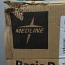 Medline Lightweight Aluminum Rollator, Folding Walker with 8" Wheels and 300 lbs Capacity, Black Frame