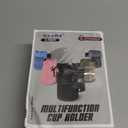 GEARV 2Pack Cup Holder for Bike, Scooter and Wheelchair, Water Bottle Holder for UTV/ ATV, Walker, Golf Cart and Beach, Universal Drink Holder Accessories with Net Pocket and Cord Lock (Pink)