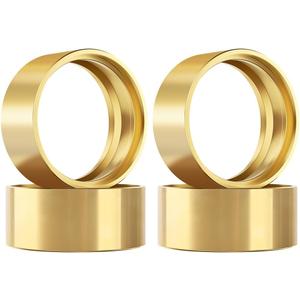 110g/pc Brass 1.9 Beadlock Wheels Internal Ring Clamp Ring Fit 1.9" Wheel Rim RC Wheel Counterweight for 1/10 TRX4 TRX6 Axial SCX10 Capra Redcat GEN7 GEN8 VS4-10 RC Crawler (4Pcs Brass)
