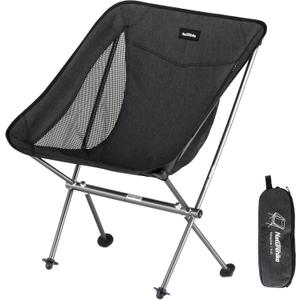 Naturehike YL05 Camping Chair, Ultralight Portable Camp Chair with Storage Bag, Compact Folding Beach Chair for Backpacking Hiking Fishing Picnic