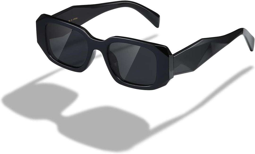kimorn Rectangle Sunglasses for Women Men Trendy Retro Trendy Sun Glasses 90s Vintage Square Frame K1307