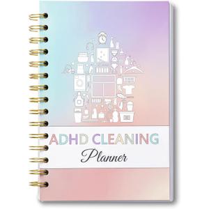 Apex ADHD Cleaning Planner for Adults & Women - Undated A5 Spiral Executive Functioning Planner - "Write-Once" Home Management System & Routine Tracker - 52-Week De-Shaming Tool, Splash-Proof PP Cover