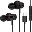 USB C Wired Headphones,【Active Noise Cancelling & OneClick ANC Toggle Button】Ear buds for iPhone 17 16 15 Pro Max USBC Earphones,HiRes Sound Type C Earbuds Compatible with iPhone/Android/Galaxy/iPad