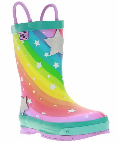 Western Chief Rain Boots with Pull on Handles for Toddlers and Kids - Premium Waterproof Boots for Boys and Girls size 13