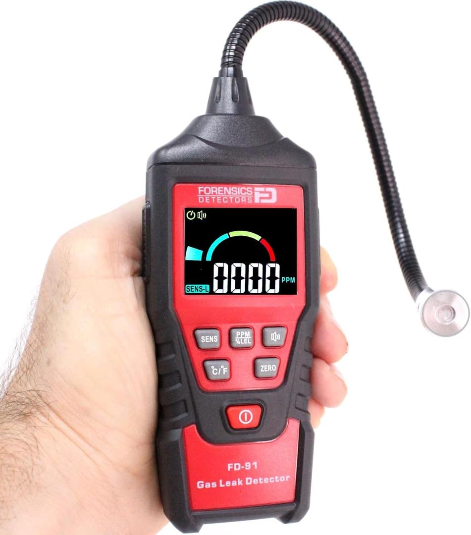 Gas Leak Detector by Forensics | 10ft Drop Test Pass | Natural Gas, Alcohols, Methane, Combustibles, Acetone, Ethanol, Propane, Butane, Gasoline, Diesel, IPA, Toluene, LPG, LNG |