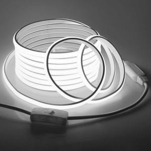 120V COB LED Rope Lights 16.4FT Outdoor LED Strip Lights Waterproof Daylight White 6000K Super Bright Flexible LED Tape Lights with Switch Plug in 288Leds/M for Indoor Exquisite Wall Decor 5M