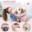 Supet Raised Inflatable Dog Cone Collar to Stop Licking, Soft Dog Cone Alternative After Surgery, Pet Neck Donut Collar for Large Dogs, Size: L(Neck 12"-16")