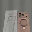 KMAMBAG Mag-Ring Designed for iPhone 17 Pro Case, Liquid Silicone [Moisturizing Factor] Extreme Soft Slim Phone Case with Stand [Compatible with MagSafe] for 17 Pro 6.3 inch Men Women, Pink The Ring Is Stuck