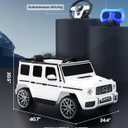 ELEMARA Licensed Mercedes-Benz AMG G63 Ride on Toys,Electric Car for Kids W/Parents Control,Electric Powered A Wagon Ride On Truck Toy,Spring Suspension,Bluetooth,Flickering Lights/LED Lights, White