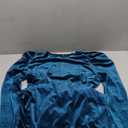 ZESICA Women's Velvet Maxi Dress Fall 2025 Long Puff Sleeve Crew Neck Elastic High Waist Cocktail Party Bridesmaid Dresses (Teal Green, Large)