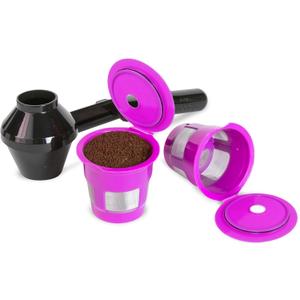 Cafe Fill Value Pack by Perfect Pod - 1-Stream Reusable K Cup Coffee Pod Filters & Scoop, Compatible with Keurig K-Duo, K-Mini, 1.0, 2.0, K-Series and Select Single Cup Coffee Makers