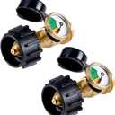 GasSaf Propane Tank Gauge Propane Level Indicator 5lb-40lb Propane Tanks Gas Pressure Meter for RV Camper, BBQ Gas Grill, Fire Pit and More (2 Pack)