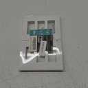 [4 Pack] BESTTEN 3 Gang Mid-Size Screwless Outlet Cover, Midway Decorative Wall Plate, USWP6 Gloss Snow White, Midsize H4.88" x W6.74", UL Listed