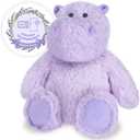 SuzziPals Warmable Hippo Stuffed Animals, Microwavable Stuffed Animal Heating Pads for Period & Stress Relief, Heatable & Coolable Hippopotamus Plush Toy, Cute Plushies Gifts for Kids & Women