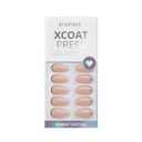 BTArtbox Press On Nails Almond - Short Gold Foil Press On Nails with Glue for Women, Semi-Transparent Soft Gel Glue On Nails in 16 Sizes - 32 Stick On Nails Kit, Gold End