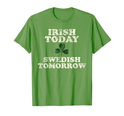 Funny Swedish Irish St. Patrick's Day Shirt Sweden T-Shirt,small