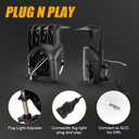 LED Fog Lights with DRL Compatible with 2003-2006 GMC Sierra 1500 2500 3500 Heavy Duty Pickup Bumper Driving Fog Lamps with Halo Angel Eyes 1 Pair Sierra Fog Lights wtih Wiring Harness