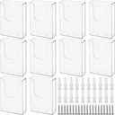 Brochure Holder Wall Mount 10 Pack, 4 x 6 Inches Flyer Holder Literature Holders Leaflet Display, Mail Holder for Wall (10 Pack)