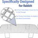 Stainless Steel Rabbit Litter Box,Bunny Litter Pan with Widened Grid,Toilet Tray,High Back Wall,Deep Waste Storage (Medium)