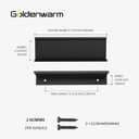 goldenwarm 10 Pack Black Finger Edge Pulls Drawer Finger Pulls Matte Black Kitchen Hardware Handles Bedroom Dresser Drawers,5in Hole Center