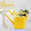 2 Gallon Watering Can, Outdoor Watering Can for Plants, Garden Water Can with Removable Long Spout and Stainless Steel Sprinkler Head, Large Water Can for Greenhouse (Yellow, 2 Gallon)