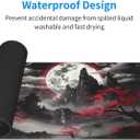 Extended Gaming Mouse Pad, Large Desk Mat XL Anime Mouse Pad Waterproof with Stitched Edges, Non-Slip Desktop Pad for Home and Office, Level Up Your 31.5x11.8 Inch (Night canyon2)