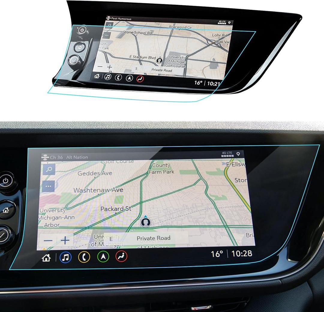 Car Screen Protector for 2021 2022 2023 2024 2025 Buick Envision (Avenir/Essence/Preferred) Accessories Navigation Touchscreen Protector Film Tempered Glass HD Clear 10.2