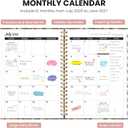 4 x Planner 2026-2027, Monthly and Weekly Academic Planner July 2026 - June 2027, Hardcover Student Teacher Planning Agenda Calendar Book with Tabs, Perfect for Office School Supplies, A5 (6.3" x 8.5") - Garden