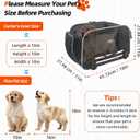 Motorcycle Dog Carrier, Expandable Airline Approved Pet Carrier with Stable Frame, Collapsible Soft-Sided Travel Puppy Shoulder Bag for Small Cats and Dogs Under 17 lbs