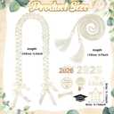 Suncalla 63" Graduation Leis 2026 Set Graduation Ribbon Lei with Letter and Honor Cords DIY Class of 2026 Gift for Women Men Grad Party(Open)