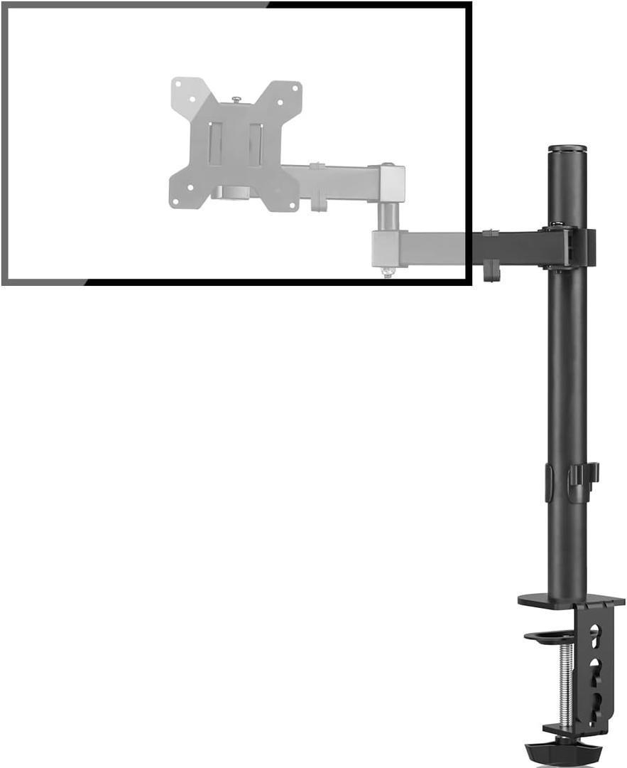 Bracwiser Monitor Mount Single Fully Adjustable Arm Fits One Screen 13-32 inch 22lbs for Monitor Computer Screen 13 15 17 19 20 22 23 24 26 27 30 32 inch VESA 75 100 (MD7421) (40cm ple)