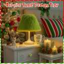 Fumete 12 Pieces Christmas Green Cabinet Knobs Covers Cute Green and Red Drawer Knobs Table Dressing Cupboard Wardrobe Closet with Screws for Holiday Winter Christmas Decor, 1.1 Inches/ 28 mm