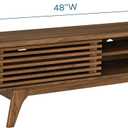 Modway Render 48" Mid-Century Modern Low Profile Media Console TV Stand, 48 Inch, Walnut