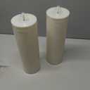 Raycare 2Pcs 4'' X 12'' Large Waterproof Outdoor Flameless Candle, Battery Operated LED Candles with Remote Control and Timer, Electric Fake Plastic Pillar Candles, Ivory