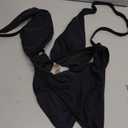 Kaei&Shi Sexy One Piece Swimsuit for Women,Cut Out Criss Cross Bathing Suit,Thong Monokini Swimsuits (Medium, Black)