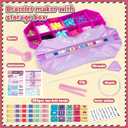 P&C Bead Bracelet Making Kit for Girls 8-12 DIY Bracelet Maker with 220+ Beads, Storage Box, Letter Stickers & Tools - Jewelry Making Kit for Kids Arts and Crafts Set Birthday Christmas Gift