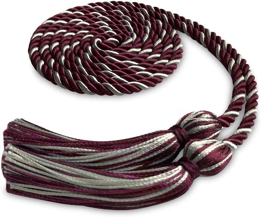 Endea Graduation Single Honor Cord Two-Color (Maroon/Silver)