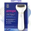 Amop Pedi Perfect Electric Callus Remover Foot File w/ Diamond Crystals, Pedicure Tool for Feet, Removes Hard & Dead Skin, Feet Scrubber & Buffer, Splashproof, w/ Extra Coarse Roller Head, 1 Count, White