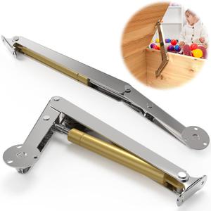 (2PCS) Lid Support Hinge Soft Close Toy Box Hinges Gas Struts Heavy Duty Soft Close Lid Support Hinges Lid Buffer for Wooden Box Toy Boxes and Heavy Lid, Wooden Toy Box Hardware (100N-2PCS)