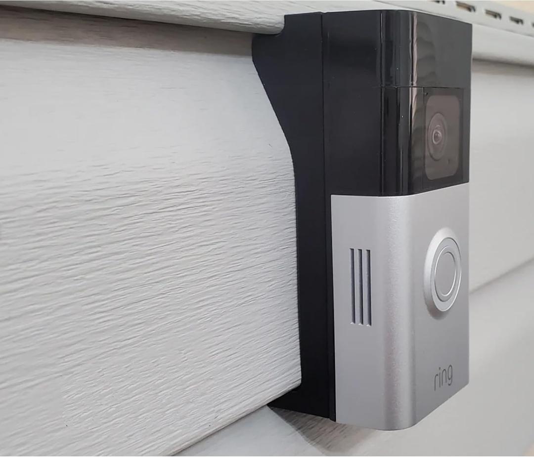 Dutch Lap 4.5 Inch Siding Mounting Bracket Compatible with Ring Battery Doorbell Plus, 3D Printed PETG, UV Resistant, Black