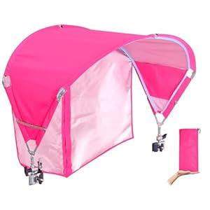 Universal Chair Umbrella Canopy, UPF 50+ Sun Shade with Adjustable Clamp, Fits Most Brands Beach, Camping, Lawn, Tanning, Zero Gravity, Lounge & Fishing Chairs, Patent Design (1 Pack, Lightblue)