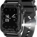 Smart Watch, 1.85" HD Display, 3D Dynamic Dial, 60Hz High Refresh, Bluetooth Calling, LED Flashlight, 100+ Sports Modes (Black)