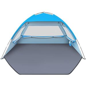 Gorich Beach Tent Sun Shelter for 3 Person with UPF 50＋ UV Protection, Lightweight & Easy Setup Beach Shade Canopy, Portable Beach Shade Tent Beach Cabana