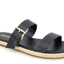 KENSIE Flora Espadrille Slide Sandal In Black 9m