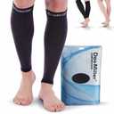 Doc Miller Calf Compression Sleeve for Petite Women & Men, 15-20 mmHg, Footless Leg Sleeve Brace for Varicose Veins, Pregnancy, Running & Cycling, Knee-High, Shin Splints, Recovery, 1 Pair (Large, Black)