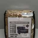 ULTICOR Reclining Love Seat Slipcover, 48" - 65" L, 6-Piece Velvet Stretch Loveseat Reclining Sofa Covers, 2 seat Love seat Recliner Cover, Thick, Soft, Washable (Sand)